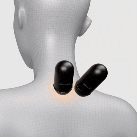 Slow rolling massage feel under the neck