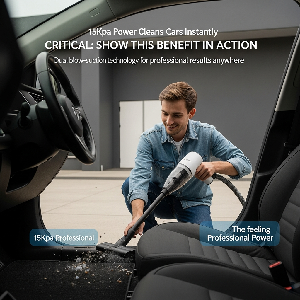 Cosari Portable Car Vacuum Cleaner V7 - Product In Use