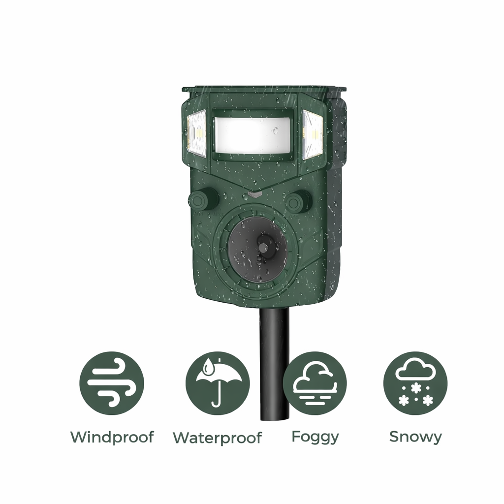 LED Solar Ultrasonic Animal Repellent