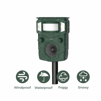 LED Solar Ultrasonic Animal Repellent