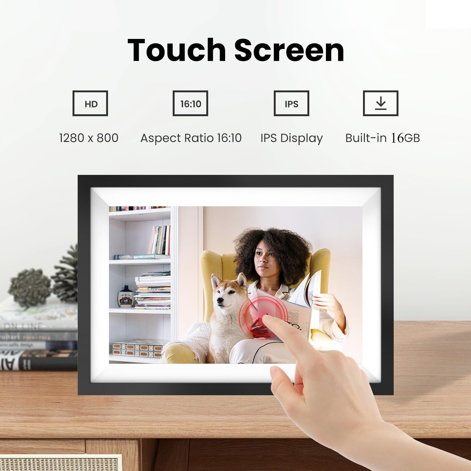 Cosari IPS Touch Screen Digital Photo Frame