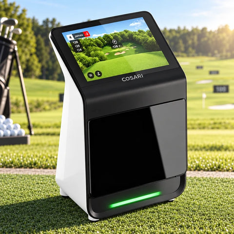 Cosari SwingTrack Radar Pro – Dual-Doppler Golf Launch Monitor with Instant LCD Readout, Voice Feedback & Swing Video App