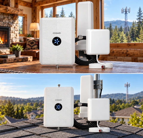 Cosari SignalMax 5G Pro – 72dB All-Carrier 5G & 4G LTE Home Cell Phone Signal Booster (Covers Up to 5,500 Sq Ft, FCC Certified)