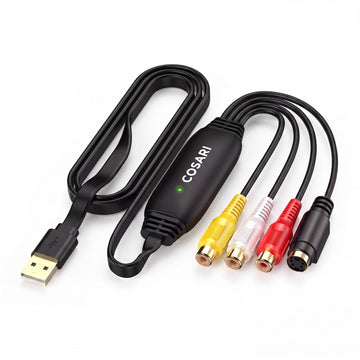 Cosari TapeVault HD — USB VHS to Digital Converter with S-Video, Plug-and-Play on Mac &amp; Windows