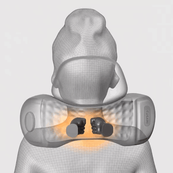 Gentle vibration nodes inside the FisioRest