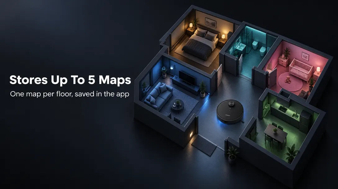 Stores up to 5 maps