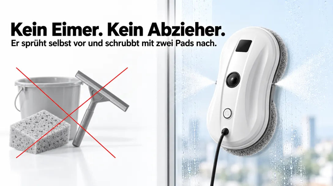 Kein Eimer, kein Abzieher
